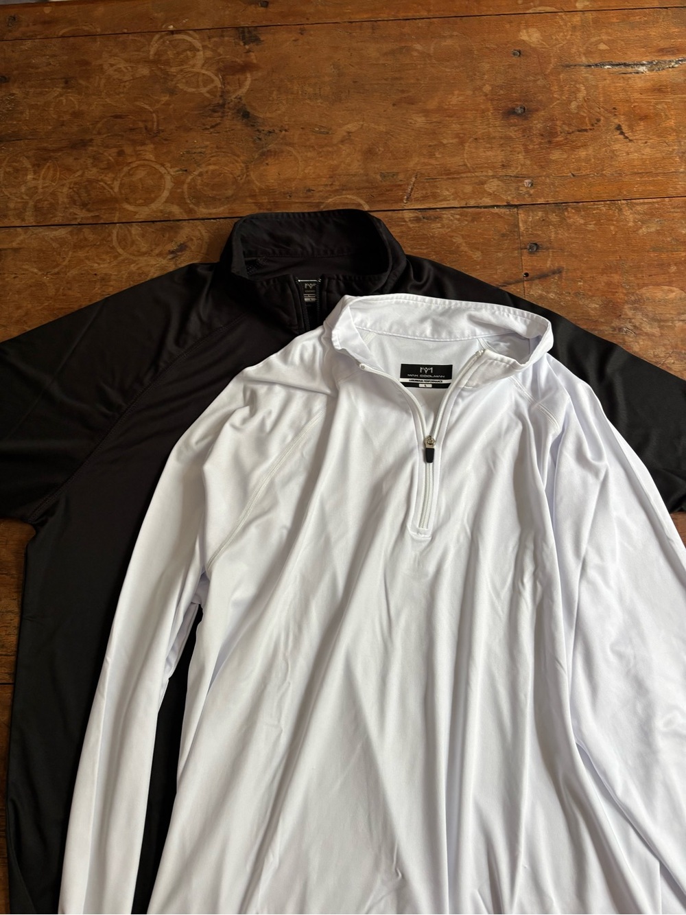 MVMT Max Coolman Men's Lightweight 1/4 Zip Pullovers - White & Black